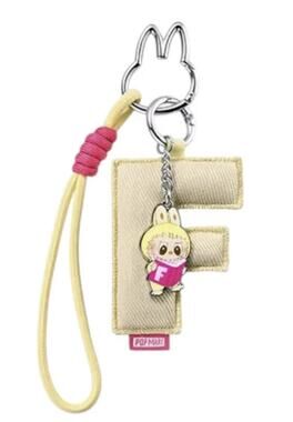 Pop Mart MONSTERS LABUBU Pin for Love Keychain Pendant, LETTER F Bag Charm, NEW